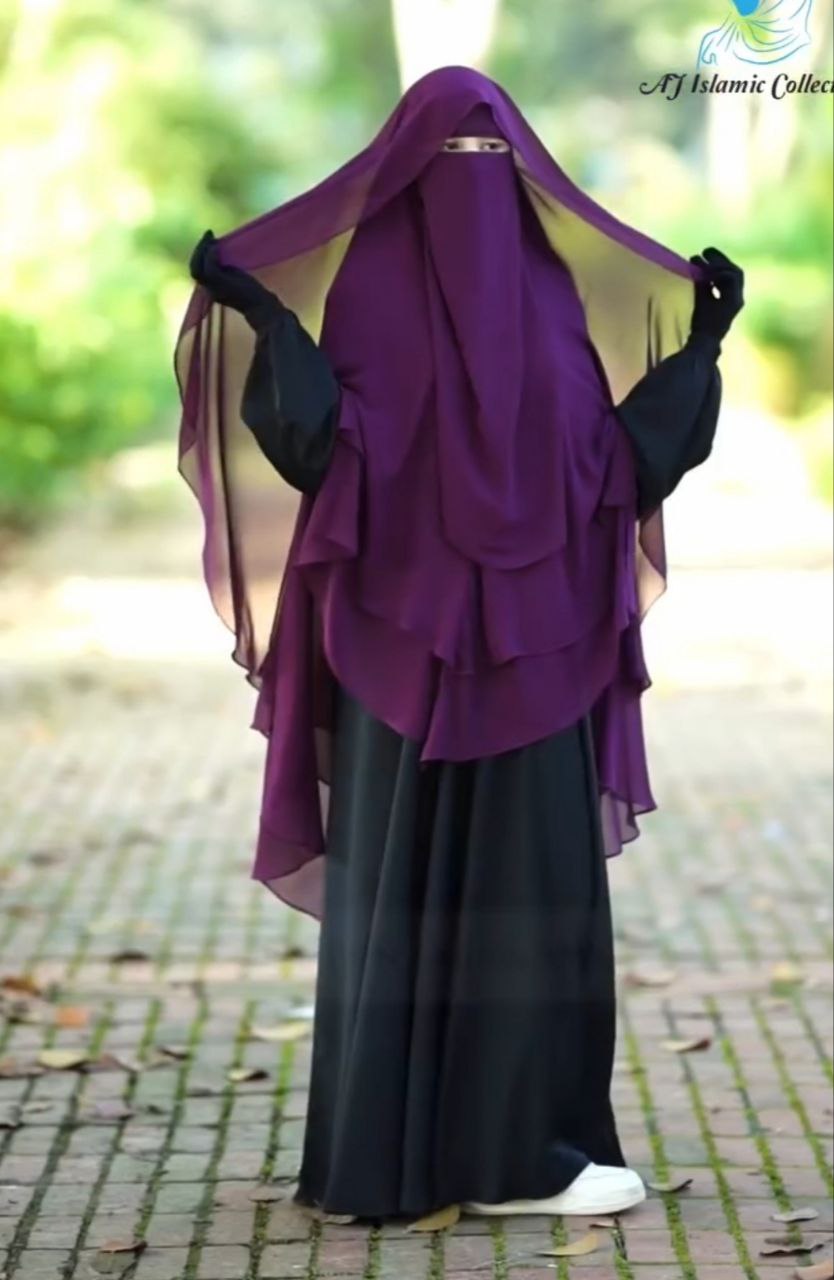 طقم عفاف (عباية +وشاح الغشوة + نقاب + قفازات)