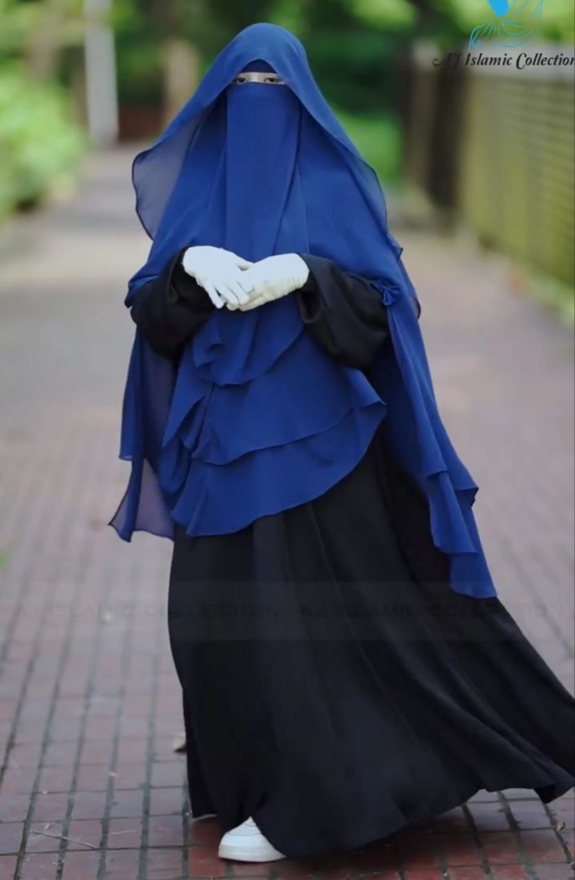 طقم عفاف (عباية +وشاح الغشوة + نقاب + قفازات)